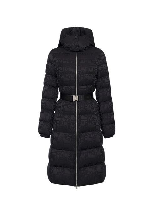 Long down jacket in nylon jacquard lettering ELISABETTA FRANCHI | PI71D46E2.110